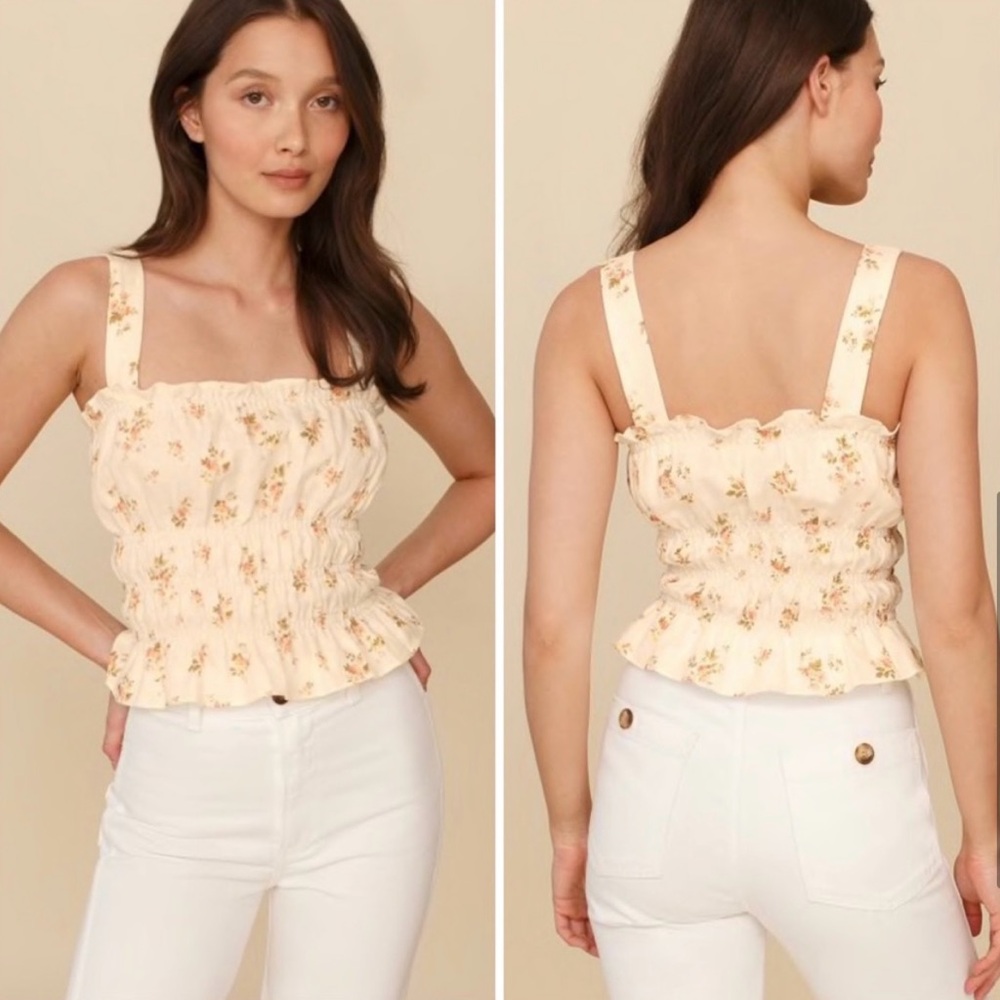Reformation Shrub Linen Tank Top X-Small